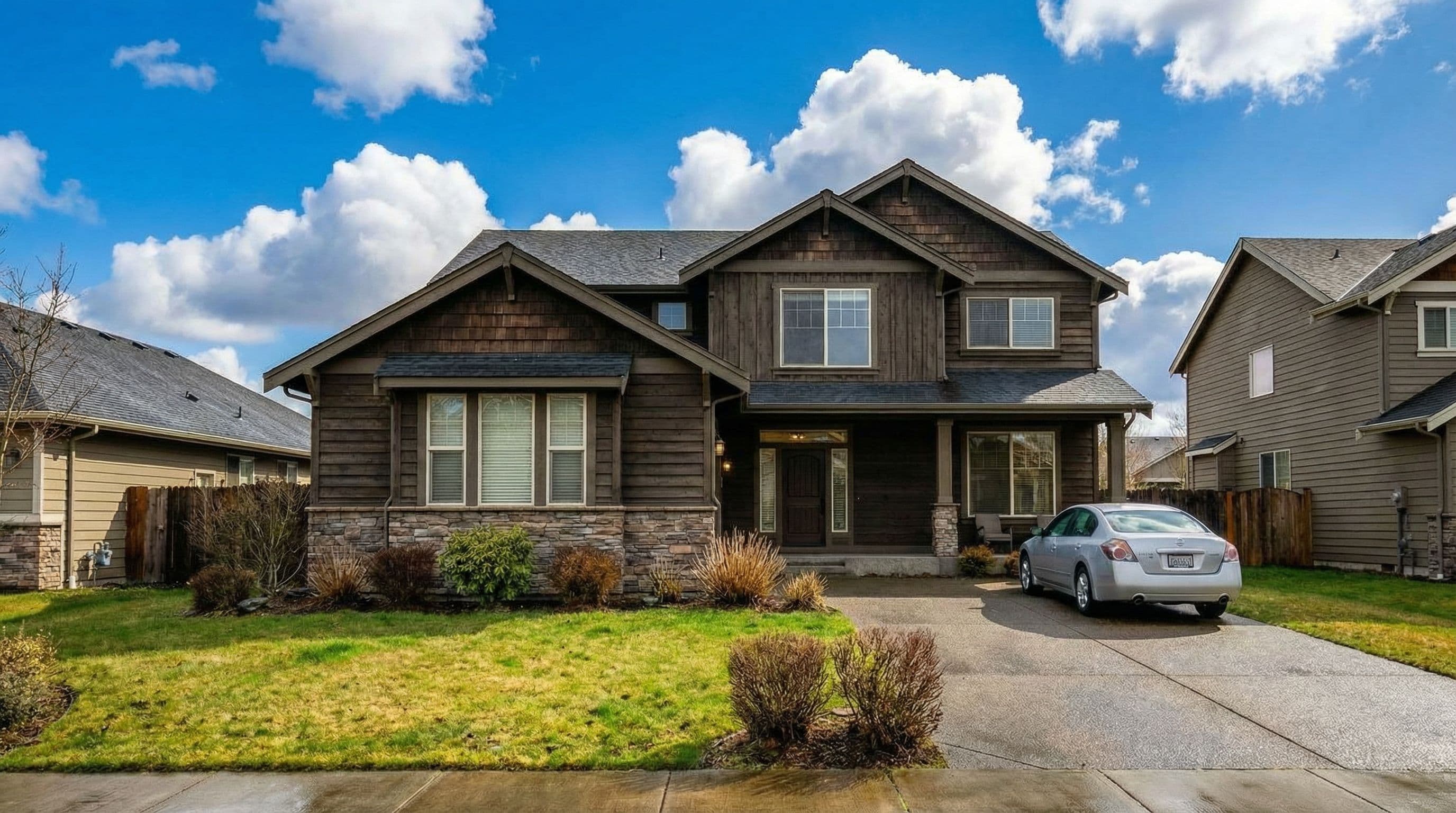 House exterior with blue sky